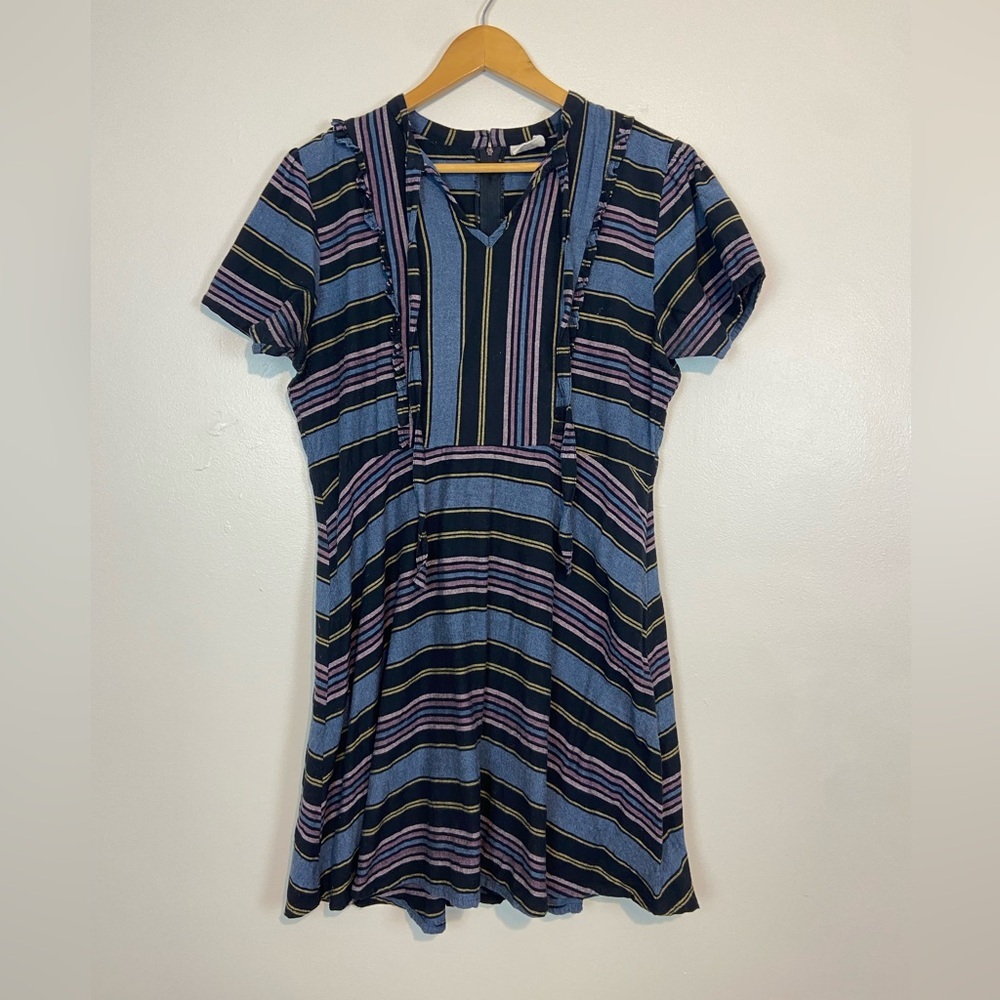 Mata Traders Boho Striped Mini Dress Artisan